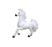 Statuetta realistica di cavallo bianco da 12,2 pollici, statua di animale finto, decorazione for la casa realizzata a mano