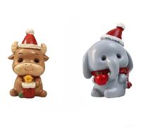 Statuetta Resina Elefante per cappello per decorazione Statuetta | Materiale resina robusta, nel per tempo, colore marrone caldo, dettagli realistici, per facile pulizia