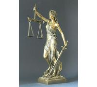 Statuetta Statua della Giustizia statuina bronzo statuette decorative collezione
