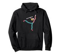 Statuetta stilizzata Baton Twirling Felpa con Cappuccio