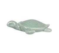 Statuetta tartaruga in porcellana azzurra alt. 2 cm