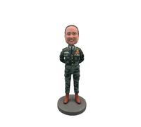 Statuetta ufficiale militare femminile personalizzata | Modello generale o comandante femminile personalizzato in uniforme per appassionati militari