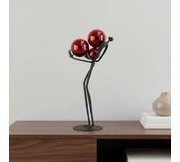 Statuetta Uomo con Sfere Lusso Leggero Scultura Nera e Oro Design Bicolore