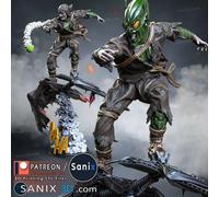 Statuetta Wargame Goblin Verde Stampa 3D Resina