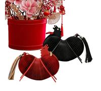 Statuette a forma di cavallo, set di ornamenti in carta per Capodanno cinese, statue da scrivania a cavallo, decorazione da tavola per festival di primavera, esposizione culturale per casa e ufficio