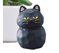 Statuette a forma di gatto, graziosa statua in resina, piccola statuetta ornamentale per casa, scrivania, auto, donne, bambini, uomini, spazi abitativi e veicoli