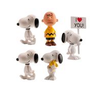 Statuette Cake Topper per Decorazione Torta Snoopy Peanuts - Set di 5