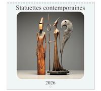 Statuette contemporanee (Calendrier mural carré 2026 30 x 60 cm (ouvert)) Calendrier double avec une page pour vos prises de notes: Plongez dans un ... sculpturales contemporaines. (CALVENDO Art)