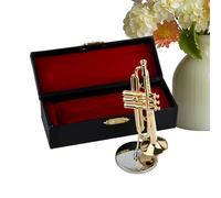 Statuette da collezione in miniatura, strumenti musicali in miniatura | Figurine da scrivania per sassofono contralto Decorazione estetica della stanza | Statuette decorative moderne in metallo per de