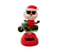 Statuette Danzanti Simpatici Pupazzi di Babbo Natale con Testa che Scuote | Bambole che Salutano come Decorazione Auto per Davanzale Libreria Scrivania Ingresso Ufficio Casa