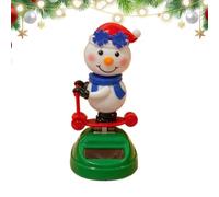 Statuette Danzanti Simpatici Pupazzi di Babbo Natale con Testa che Scuote | Bambole che Salutano come Decorazione Auto per Davanzale Libreria Scrivania Ingresso Ufficio Casa