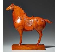 Statuette Dello Zodiaco Cinese A Forma Di Cavallo, Statue Di Cavalli Secondo Il Feng Shui Cinese, Decorazioni Portafortuna for La Casa E L'ufficio(Rosewood,38cm/15in)