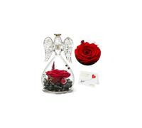 Statuette di angeli con vera rosa, regali per donne, regali perfetti per le vacanze di San Valentino, la festa della mamma, Natale, decorazi