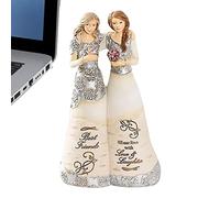 Statuette di angeli degli amici - Scultura di sorelle eleganti, statua sentimentale, figurine di angeli degli amici con sculture di sorelle eleganti, pezzi di compagni emotivi | Ornamento unico 'a