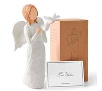 Statuette di angelo con colomba, regali di spirito santo per battesimo, cresima e prima comunione, angeli della libertà e della pace, regali funerari di condoglianze, regali per sorella per la