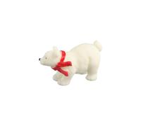 Statuette di animali invernali in miniatura a forma di orso polare, decorazione fai da te, decorazione per la casa, ornamenti di Natale, decorazioni per torte di compleanno (sciarpa a S)