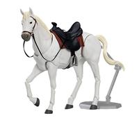 Statuette di cavalli con sella, cavezza e corda di piombo, statua di cavallo snodabile da 8x5 pollici con giunto mobile, giocattolo realistico e fai da te per gli appassionati di giocattoli per c