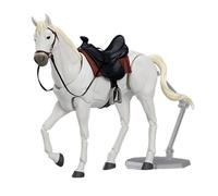 Statuette di cavalli con sella, cavezza e corda di piombo, statua di cavallo snodabile da 8x5 pollici con giunto mobile, giocattolo realistico e fai da te per appassionati, cavalli giocattolo, gi