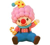 Statuette di clown, Decorazioni colorate in miniatura di clown del circo, Topper per torta di carnevale Ornamento di clown, Arte riutilizzabile la figura di clown, Per decorazioni per l'ufficio in cas