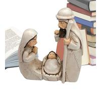 Statuette di Gesù Bambino, Maria, Giuseppe, statuine del presepe | Scultura in resina per presepe natalizio, centrotavola da tavolo, statuette decorative da collezione, decorazioni per la casa per le