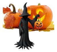 Statuette di Halloween, statuette e statue di strega in resina, da collezione, per festival, spettrale, fantasia, ornamento da scrivania per soggiorno, camera da letto, case infestate, cosplay