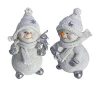 Statuette di pupazzo di neve - Resina 10x2,36 pollici | Ornamenti in resina per centrotavola da 2 pezzi | Decorazioni da tavolo con pupazzo di neve - per le vacanze invernali, casa, tavolo, scrivania,