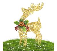 Statuette di renne - Cervo luminoso festivo, statuette decorative per le vacanze, materiale robusto e , comodo da visualizzare, ornamento natalizio per festival, famiglia, soggiorno, esterni