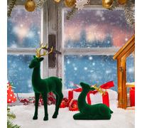 Statuette di renne sedute e in piedi, statuette di cervi per la casa, la