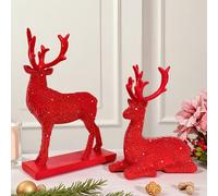 Statuette di renne, statuette estetiche da tavolo, di cervi per interni ed
