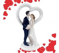 Statuette di Torta per sposi in Resina - Eleganti sculture di Torte per Matrimoni, Compleanni e San | Statuine Decorative per proposta di Matrimonio, Torta Nuziale e D