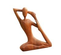 Statuette di Yoga - Statua di meditazione in legno per la decorazione della casa | Scultura di yoga fatta a mano per il soggiorno, studio, galleria, decorazione da tavolo, di piena coscienza, p