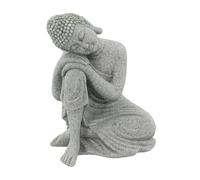 Statuette Ornamento Buddha Decorazione da Giardino Effetto Piante Esterno Pietra
