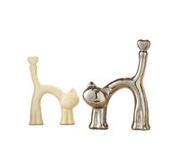 Statuette per la Decorazione della casa e Statue di Gatti con Cuori in Cima alla Coda, per la Stanza, L'Ufficio, Lo Studio, Il refrigeratore per Il Vino, Decorazioni Moderne (Colore