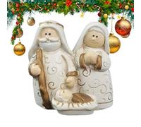 Statuette per presepe cristiano, decorazione da tavolo con scena natalizia | Statuine per presepe in resina per camino, centrotavola, camino, casa, chiesa, soggiorno, feste, riunioni A
