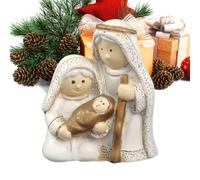 Statuette per presepe della Sacra Famiglia, mini decorazione natalizia | Statuette per presepe da scrivania, per camino, centrotavola, camino, casa, chiesa, soggiorno, feste, riunioni, E