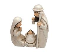 Statuette per presepe di Natale, scultura in resina, statuetta decorativa da collezione, decorazione da tavolo per presepe, statuette della sacra famiglia, sculture per decorazioni