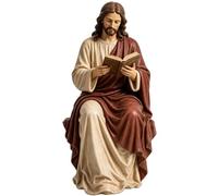 Statuette religiose cattoliche sedute, decorazione da tavolo
