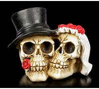 Statuette Shop GmbH, coppia di teschi gotici, dipinta a mano