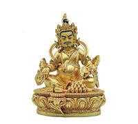 Statuette, Statue/Ornamenti Feng Shui, Decorazioni. Squisita Statua del Buddha in Rame Dipinta a Mano, Raffigurante Il Dio della ricchezza. Ottimo Regalo per l'inaugurazione di un'attività