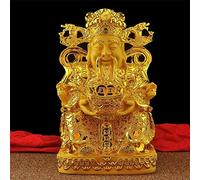 Statuette, Statue/Ornamenti Feng Shui, Statue di Buddha per la Felicità fortunata, Artigianato in Resina, Decorazione del Dio Shakin della ricchezza, Statua di Buddha Che Tiene Un lingotto,