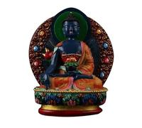 Statuette tibetane/Buddha Buddista Scultura Feng Shui Decorazione,Yakushi Resina Buddha Figurina,Bodhisattva Delicata Mano Buddista Tranic Tibetano Tesoro Figura Buddha Statua