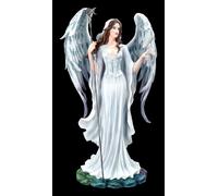 Statuina Angelo Grande - Magico Mistress Fantasy Figura Decorativa Bianco 57cm