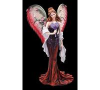 Statuina Angelo IN Rossa Ballo Figura Fantasy Decorativa 33,5cm