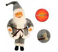Statuina Babbo Natale Classico 45 cm Colore Grigio Addobbo Natalizio Realistica