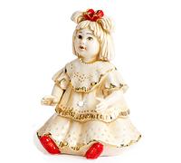 Soprammobile Capodimonte Carretto con frutti frutta in porcellana statuina uva