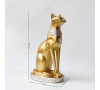Statuina da collezione Bastet in resina fatta a mano per appassionati di arte eg