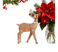 Statuina decorativa per la casa con cervo in resina glitterata a forma di alce, statuetta per la cameretta dei bambini, decorazione per scultura di alce, statua natalizia per la casa, per soggiorno