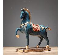 Statuina di cavallo Arte Artigianato con base Scultura in resina per tavolo