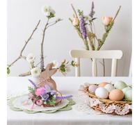 Statuina di coniglio pasquale: statua di coniglio pasquale in legno -