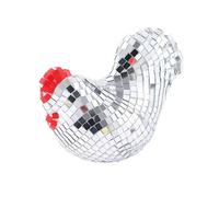 Statuina di Pollo In Acrilico Riflettente con Sfera Specchiata, Decorazione da Collezione per Feste Danzanti, per Matrimoni, Ringraziamento A